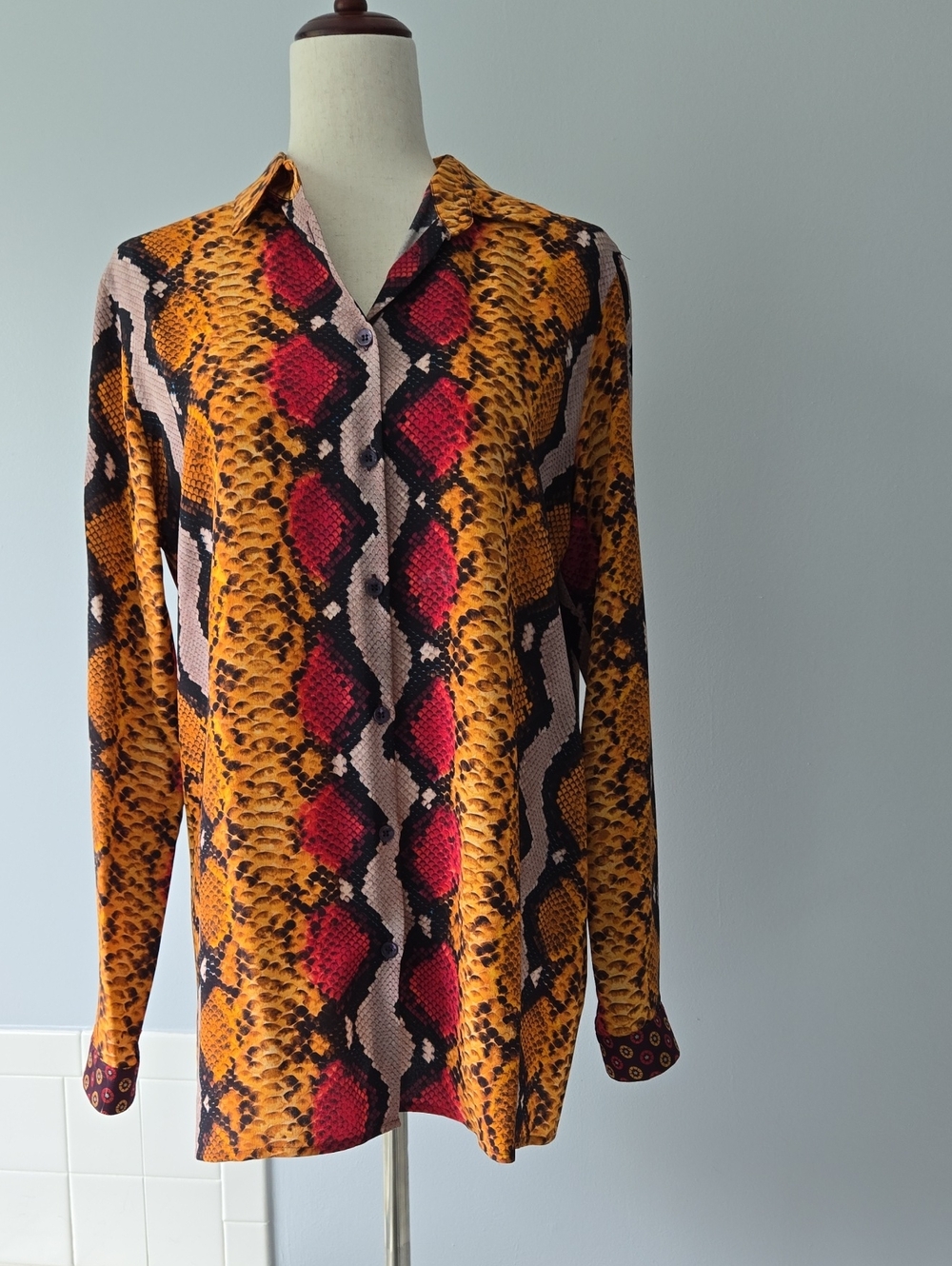 Etro Silk Vibrant Print Blouse, s8/IT44